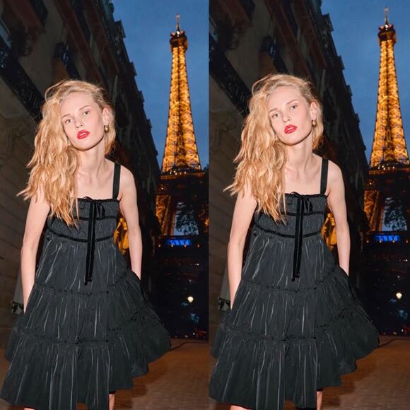 NWT NEW Hunter Bell Fleur Dress in Onyx Size XS - Picture 5 of 12